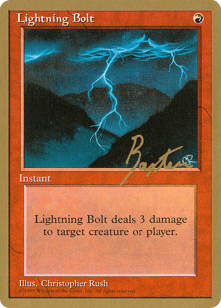 Lightning Bolt - 1996 George Baxter (4ED) (WCD-) - Pro Tour Collector Set-1