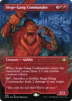 Siege-Gang Commander (Borderless Alternate Art) [Dominaria Remastered]-1