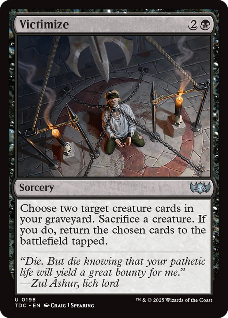 Victimize (TDC-198) - Commander: Tarkir: Dragonstorm-1
