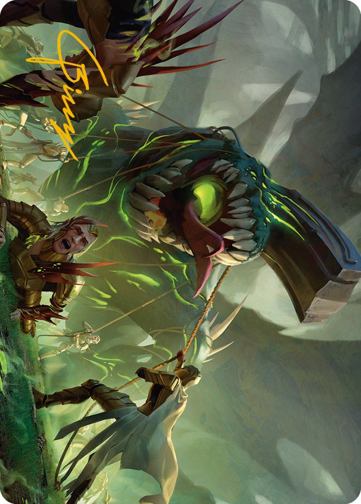 Noxious Assault Art Card (Gold-Stamped Signature) [Phyrexia: All Will Be One Art Series]-1