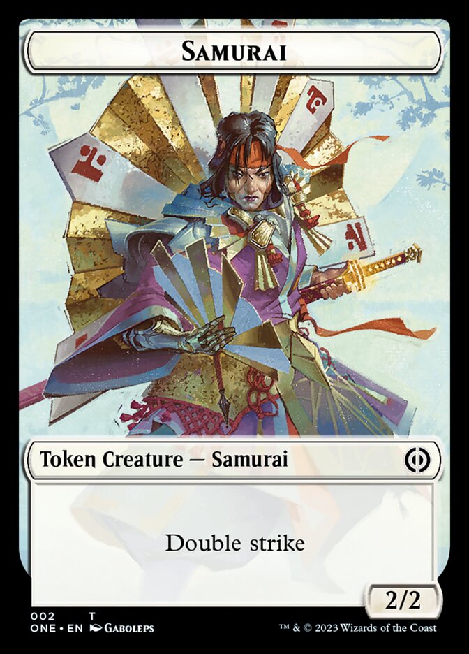 Rebel // Samurai Double-Sided Token [Phyrexia: All Will Be One Tokens]-2