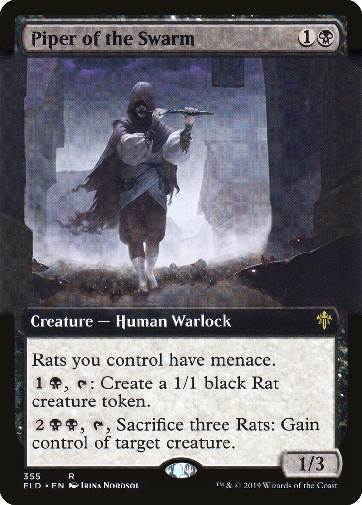 Piper of the Swarm (Extended Art) [Throne of Eldraine]-1