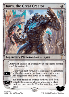 Karn, the Great Creator (White Border) [Mystery Booster 2]-1