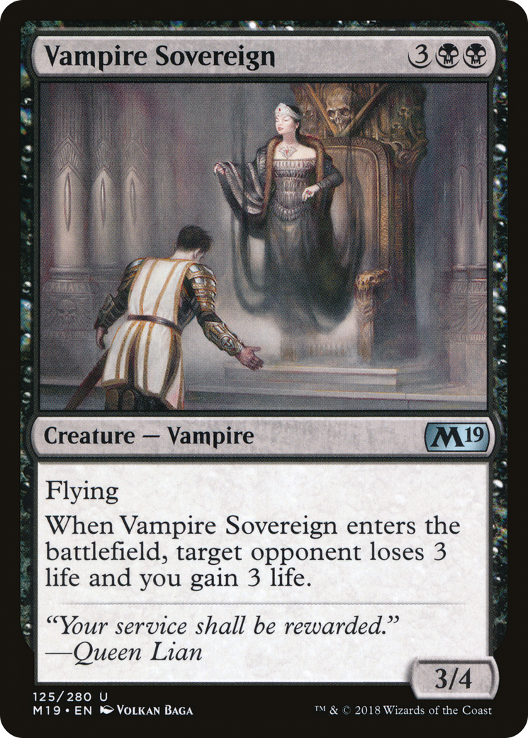 Vampire Sovereign (M19-125) - Core Set 2019-1