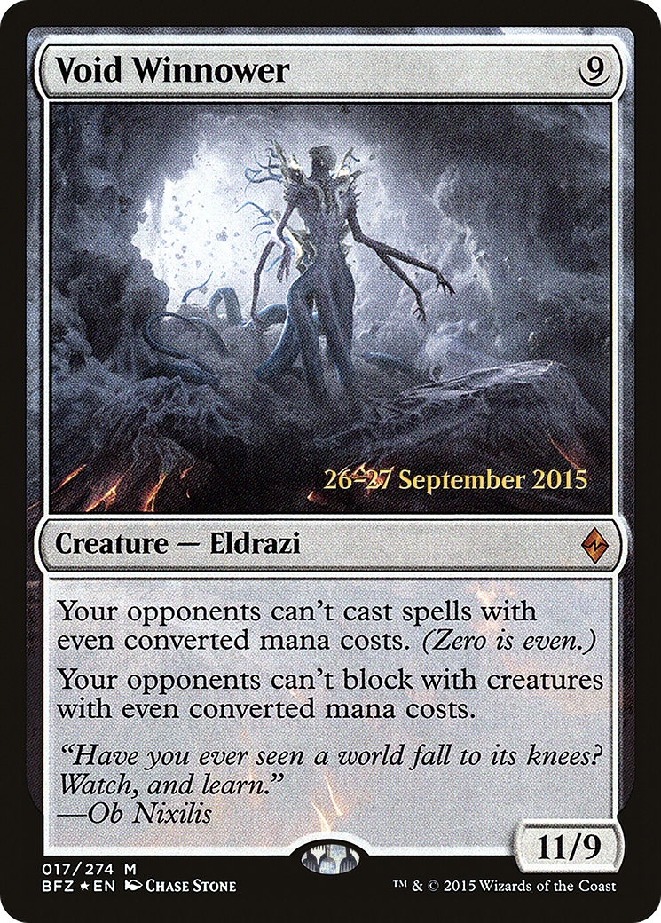 Void Winnower (PRE-017) - Battle for Zendikar Promos Foil-1