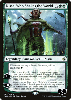 Nissa, Who Shakes the World [War of the Spark Prerelease Promos]-1