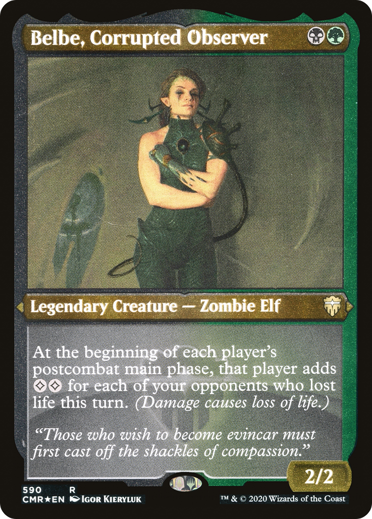 Belbe, Corrupted Observer (Etched) [Commander Legends]-1