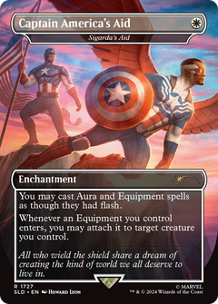Sigarda's Aid (SLD-1727) - Secret Lair Drop / Captain America's Aid (Borderless) Foil-1