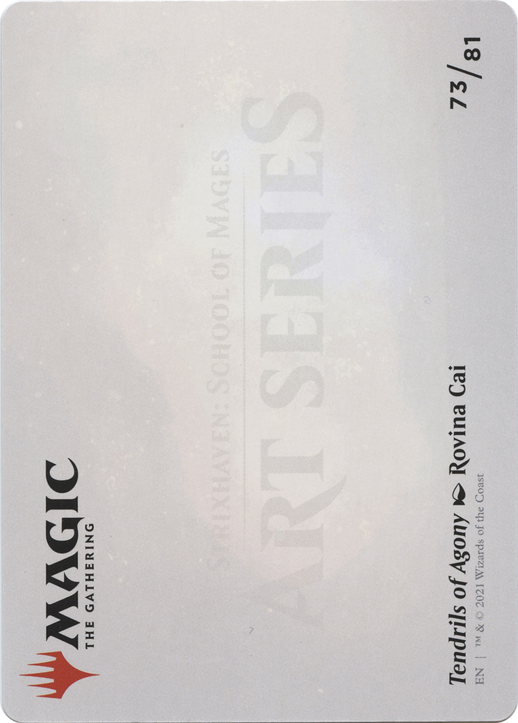 Tendrils of Agony // Tendrils of Agony (ASTX-073) - Strixhaven Art Series (Borderless) Foil-2