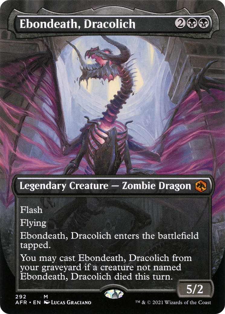 Ebondeath, Dracolich (Borderless Alternate Art) [Dungeons & Dragons: Adventures in the Forgotten Realms]-1