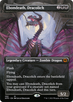 Ebondeath, Dracolich (Borderless Alternate Art) [Dungeons & Dragons: Adventures in the Forgotten Realms]-1