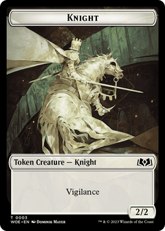 Knight // Food (0013) Double-Sided Token [Wilds of Eldraine Tokens]-1