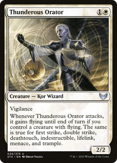 Thunderous Orator (STX-035) - Strixhaven: School of Mages Foil-1