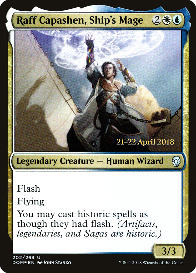 Raff Capashen, Ship's Mage [Dominaria Prerelease Promos]-1