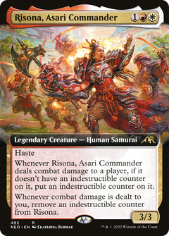 Risona, Asari Commander (Extended Art) [Kamigawa: Neon Dynasty]-1