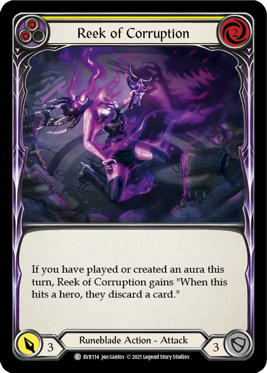 Reek of Corruption (Yellow) [EVR114] (Everfest)  1st Edition Rainbow Foil-2