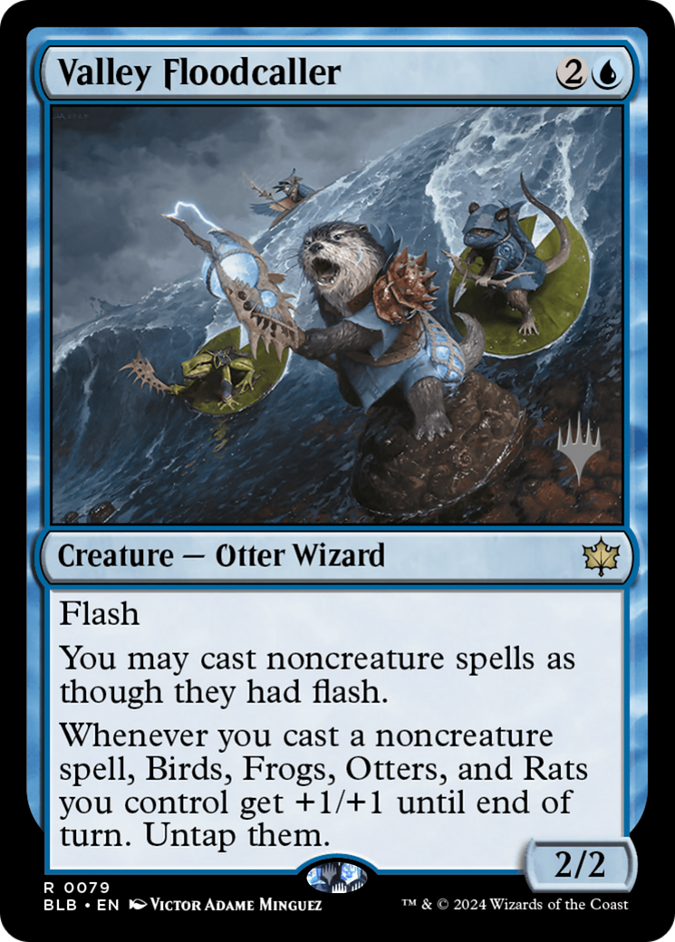 Valley Floodcaller (PPBLB-079) - Bloomburrow Promos Foil-1