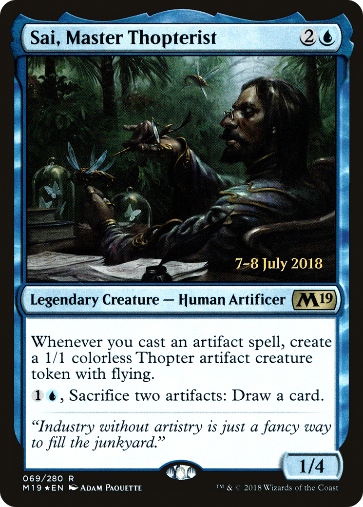 Sai, Master Thopterist [Core Set 2019 Prerelease Promos]-1