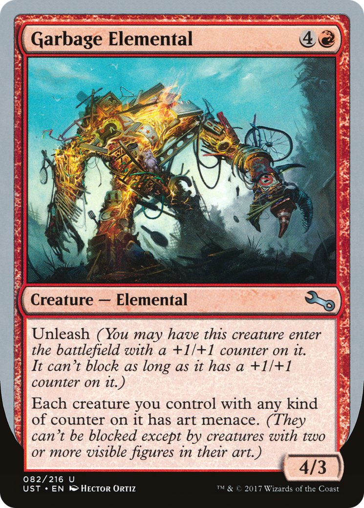 Garbage Elemental (4/3 Creature) [Unstable]-1