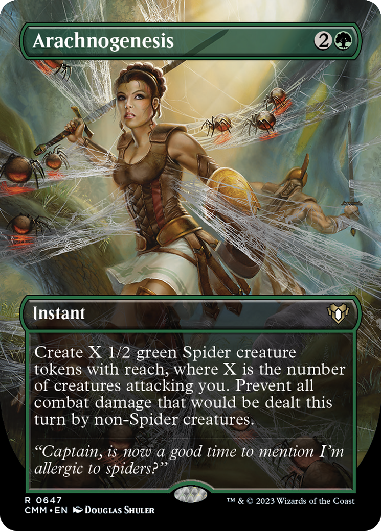 Arachnogenesis (Borderless Alternate Art) [Commander Masters]-1