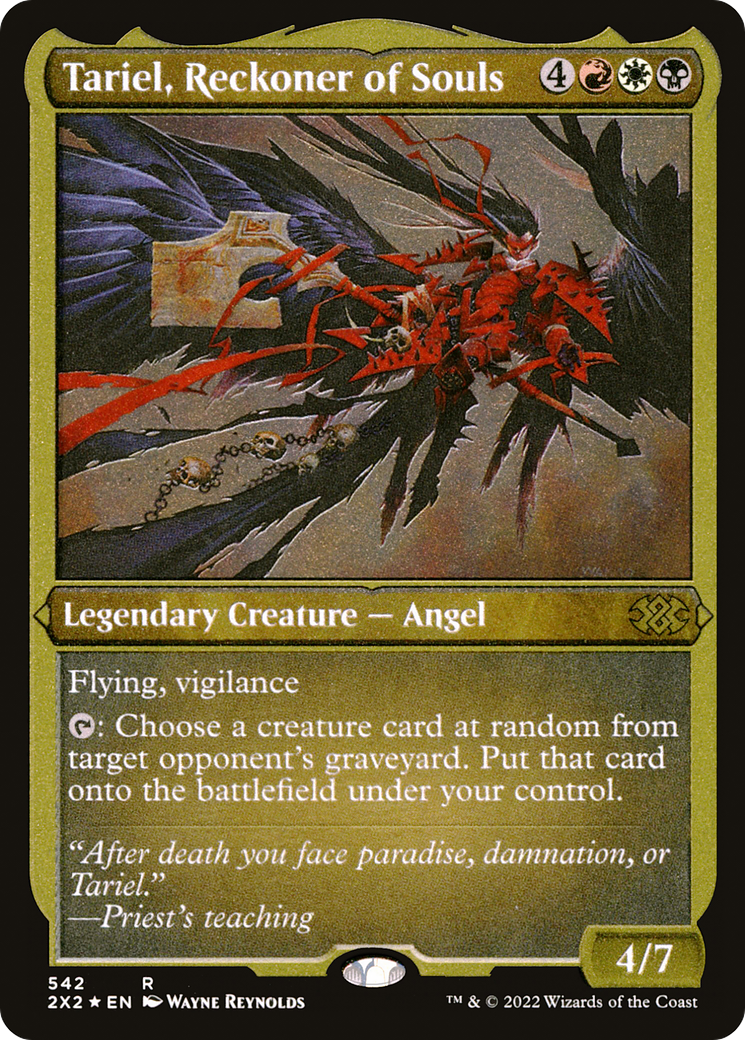 Tariel, Reckoner of Souls (Foil Etched) [Double Masters 2022]-1
