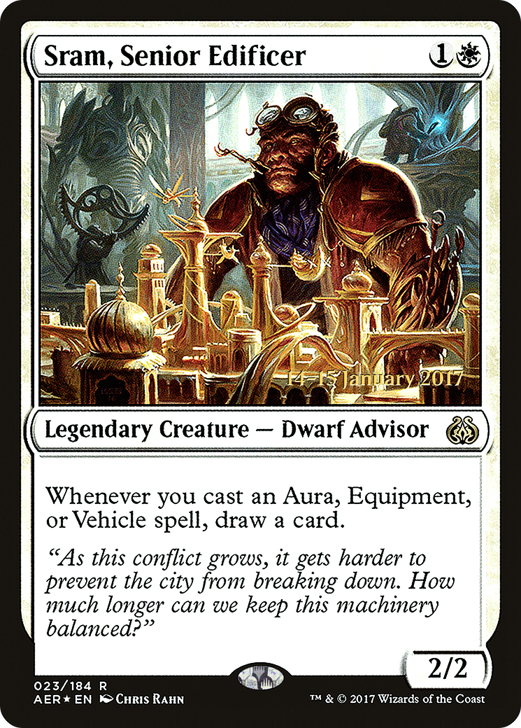 Sram, Senior Edificer [Aether Revolt Prerelease Promos]-1