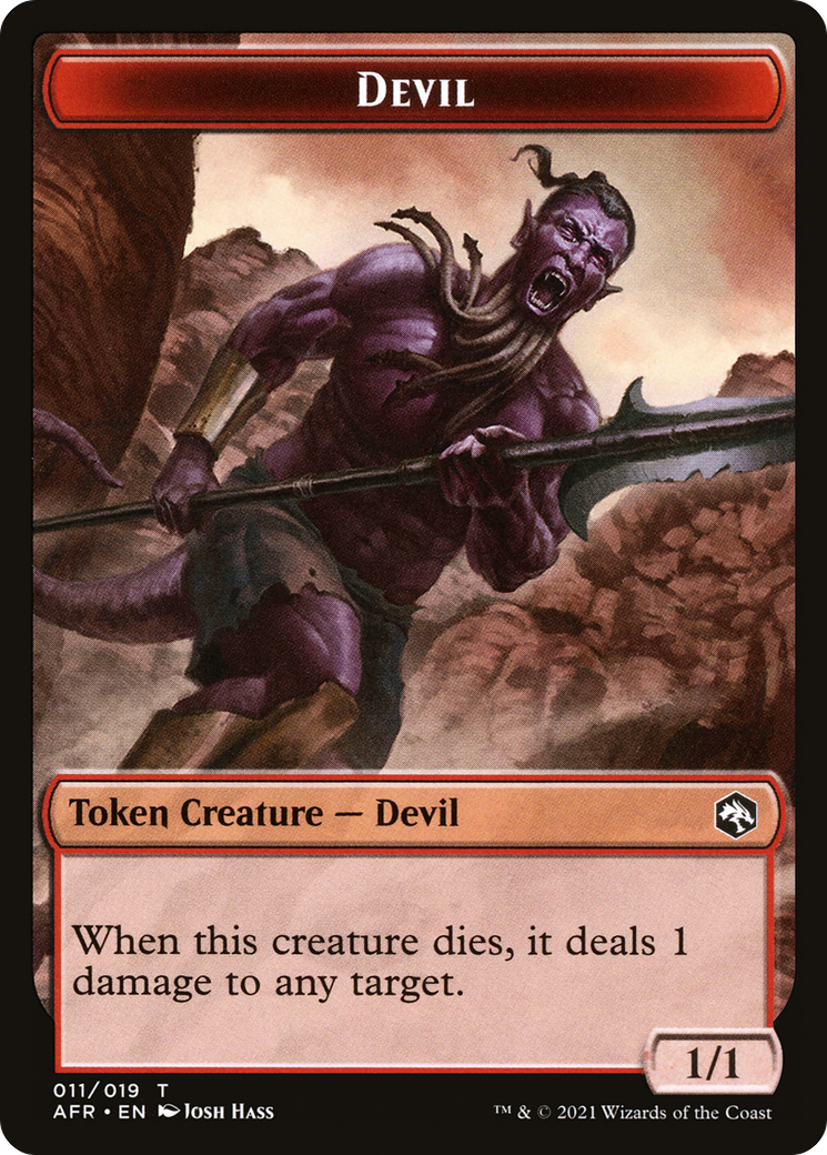 Devil (TAFR-011) - Adventures in the Forgotten Realms Tokens Foil-1