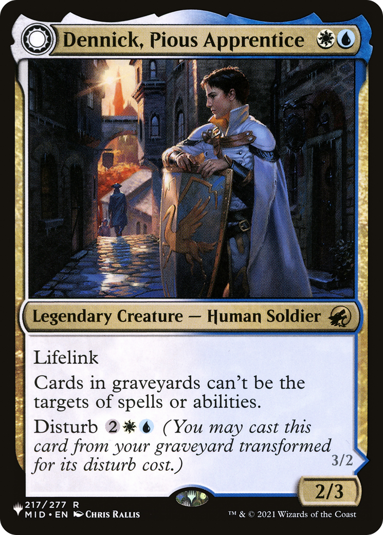 Dennick, Pious Apprentice // Dennick, Pious Apparition [Secret Lair: From Cute to Brute]-1