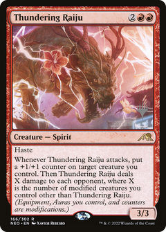 Thundering Raiju (PPNEO-166) - Kamigawa: Neon Dynasty Promos Foil-1