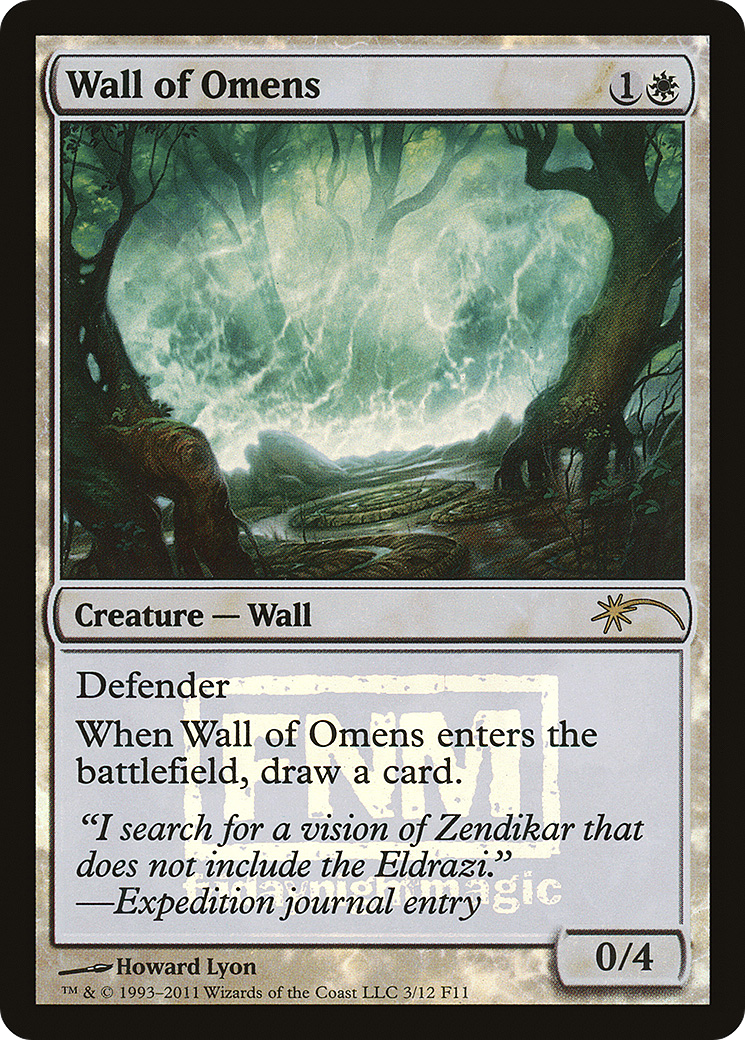 Wall of Omens (FNM-) - Friday Night Magic 2011 Foil-1