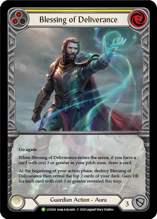 Blessing of Deliverance (Yellow) [LGS024] (Promo)  Rainbow Foil-1