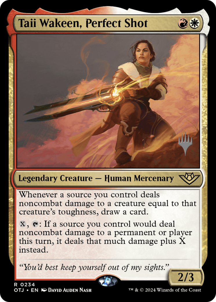 Taii Wakeen, Perfect Shot (Promo Pack) [Outlaws of Thunder Junction Promos]-1