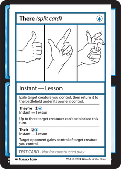 There (Split Card) [Mystery Booster 2 Playtest Cards]-1
