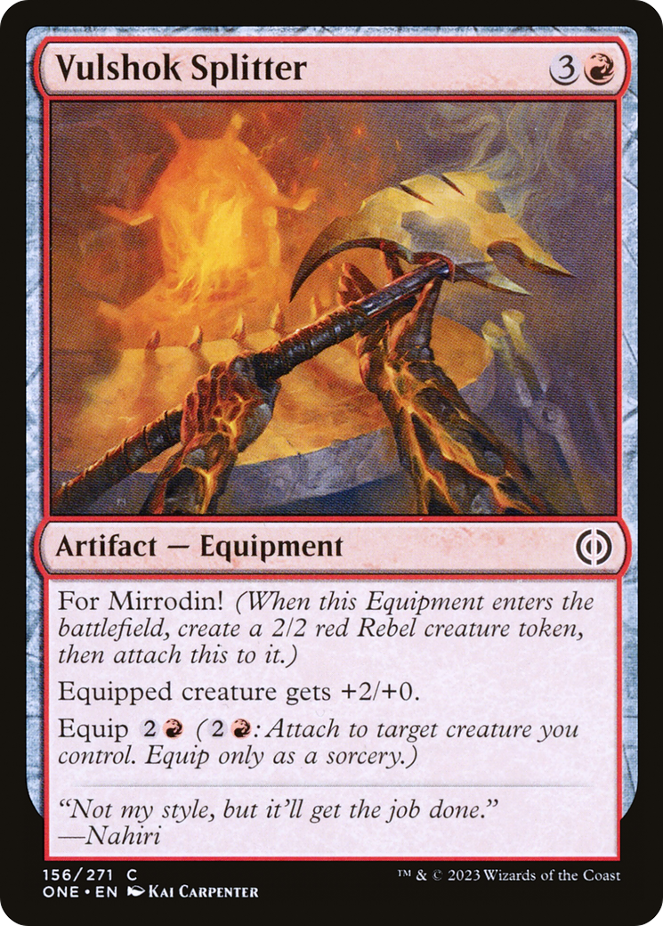 Vulshok Splitter (ONE-156) - Phyrexia: All Will Be One Foil-1