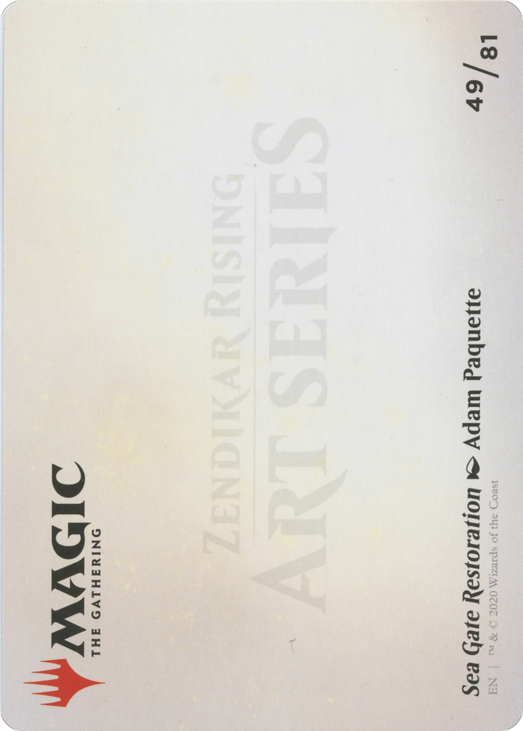 Sea Gate Restoration // Sea Gate Restoration (AZNR-049) - Zendikar Rising Art Series (Borderless) Foil-2