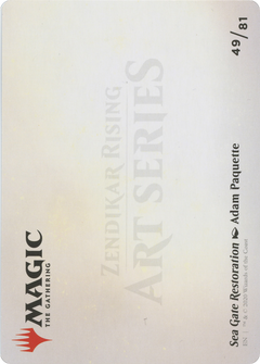 Sea Gate Restoration // Sea Gate Restoration (AZNR-049) - Zendikar Rising Art Series (Borderless) Foil-2