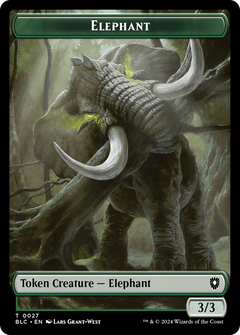 Elephant (TBLC-027) - Bloomburrow Commander Tokens-1
