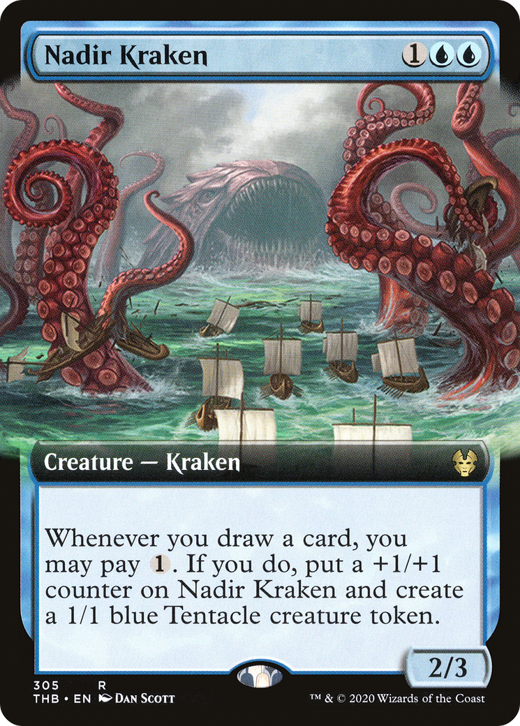 Nadir Kraken (Extended Art) [Theros Beyond Death]-1
