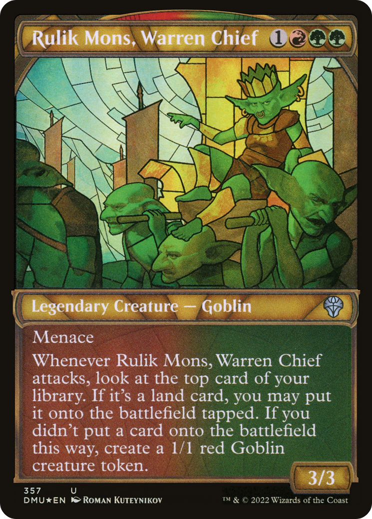 Rulik Mons, Warren Chief (Showcase Textured) [Dominaria United]-1
