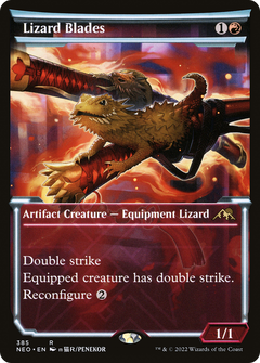 Lizard Blades (Showcase Soft Glow) [Kamigawa: Neon Dynasty]-1