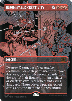 Indomitable Creativity (Textured Foil) [Outlaws of Thunder Junction: Breaking News]-1