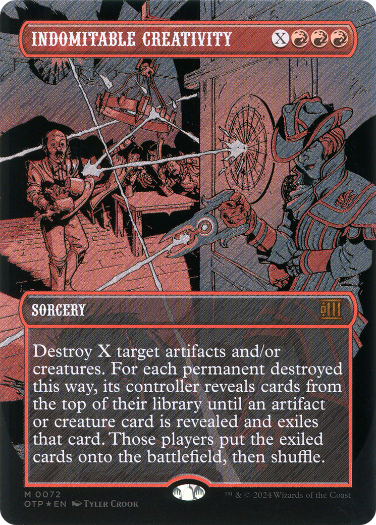 Indomitable Creativity (Textured Foil) [Outlaws of Thunder Junction: Breaking News]-1