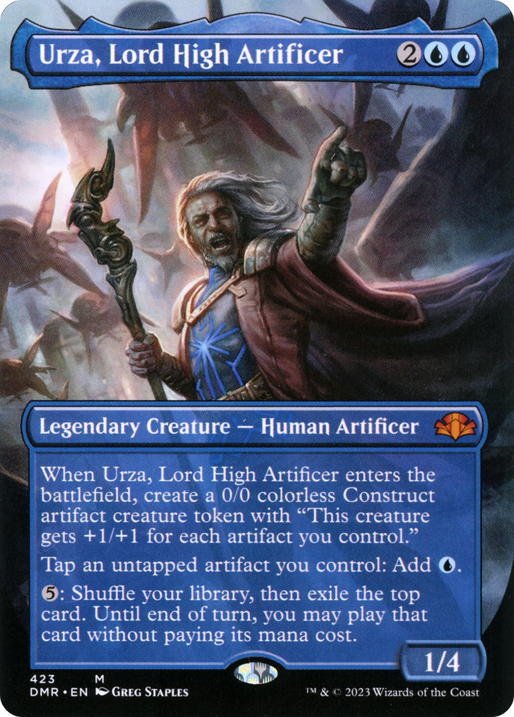 Urza, Lord High Artificer (Borderless) (DMR-423) - Dominaria Remastered (Borderless)-1