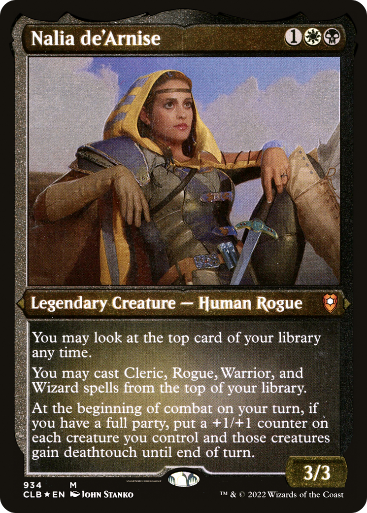 Nalia de'Arnise (CLB-934) - Commander Legends: Battle for Baldur's Gate Etched Foil-1