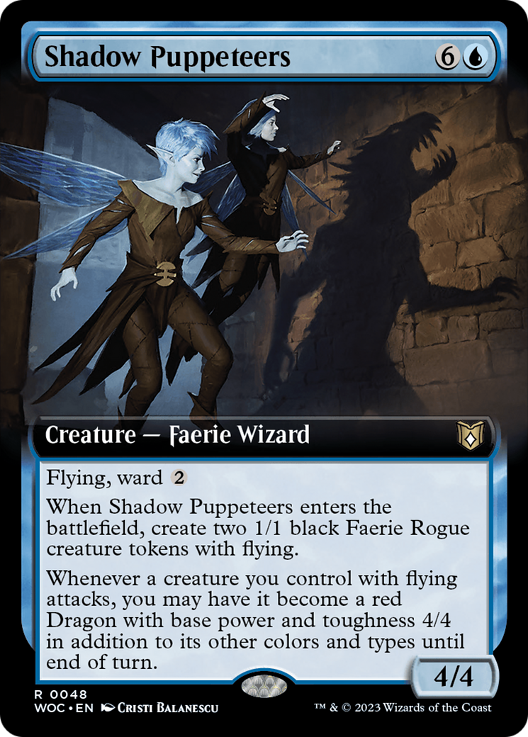 Shadow Puppeteers (Extended Art) [Wilds of Eldraine Commander]-1