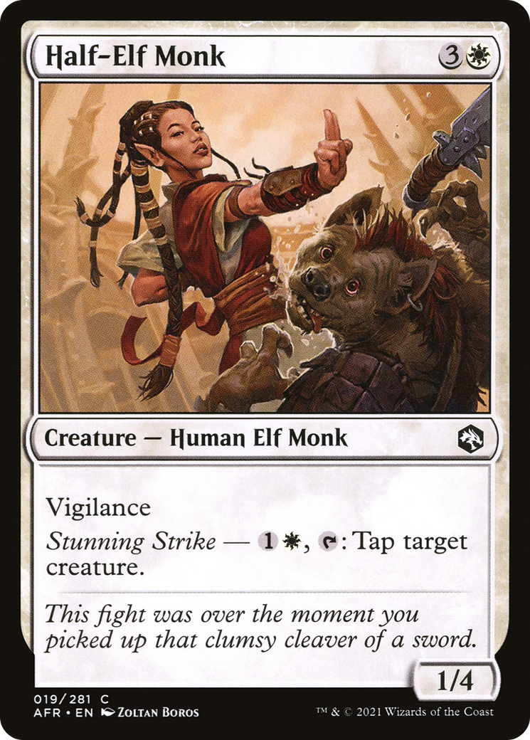 Half-Elf Monk [Dungeons & Dragons: Adventures in the Forgotten Realms]-1