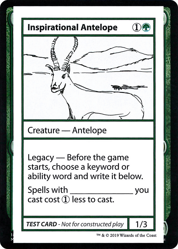 Inspirational Antelope (2021 Edition) [Mystery Booster Playtest Cards]-1