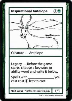 Inspirational Antelope (2021 Edition) [Mystery Booster Playtest Cards]-1