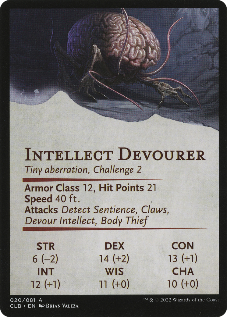 Intellect Devourer // Intellect Devourer (ACLB-020) - Battle for Baldur's Gate Art Series (Borderless) Foil-2