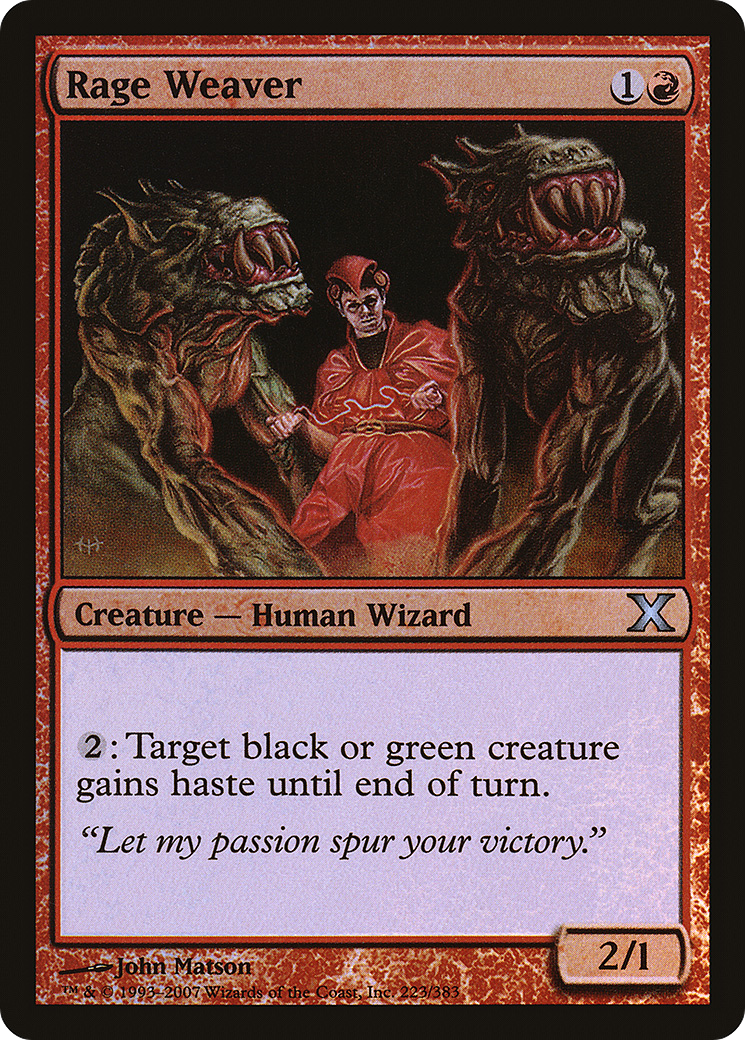 Rage Weaver (10E-223★) - Tenth Edition Foil-1